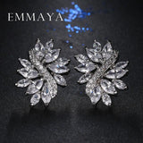 Marquise Cut CZ Flower Stud Earrings for Women