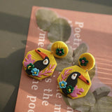 Tropical Vacation Toucan Parrot Clay Earrings Set