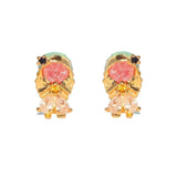 Copper Zircon Small Animals Boat Stud Earrings Set for Women