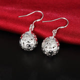 925 Sterling Silver Charms Earrings Women Wedding Jewelry Set