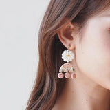 Daisy Layers Polymer Clay Dangle Earrings Set
