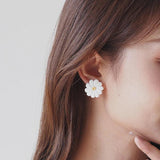 Daisy Layers Polymer Clay Dangle Earrings Set