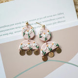 Daisy Layers Polymer Clay Dangle Earrings Set