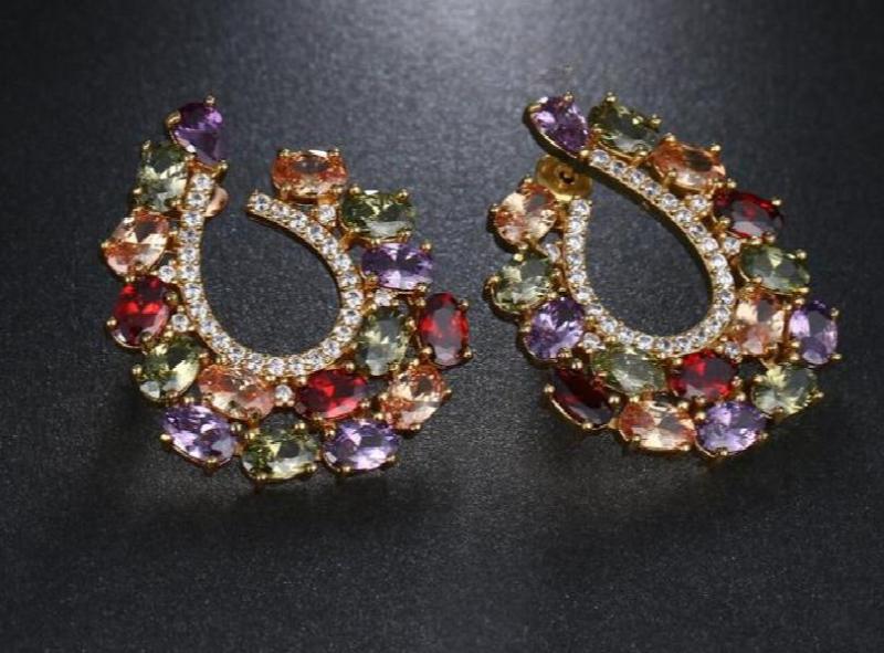 Crystal Stud Earrings for Women - Party Jewelry
