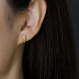 925 Silver Leaf Stud Earrings for Baby Women Statement Jewelry