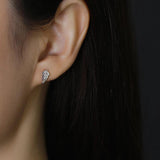 925 Silver Leaf Stud Earrings for Baby Women Statement Jewelry