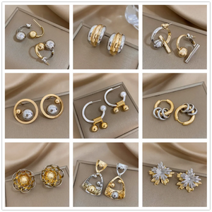Minimalist Silver Flower Ball Earrings Statement Jewelry