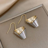 Minimalist Silver Flower Ball Earrings Statement Jewelry