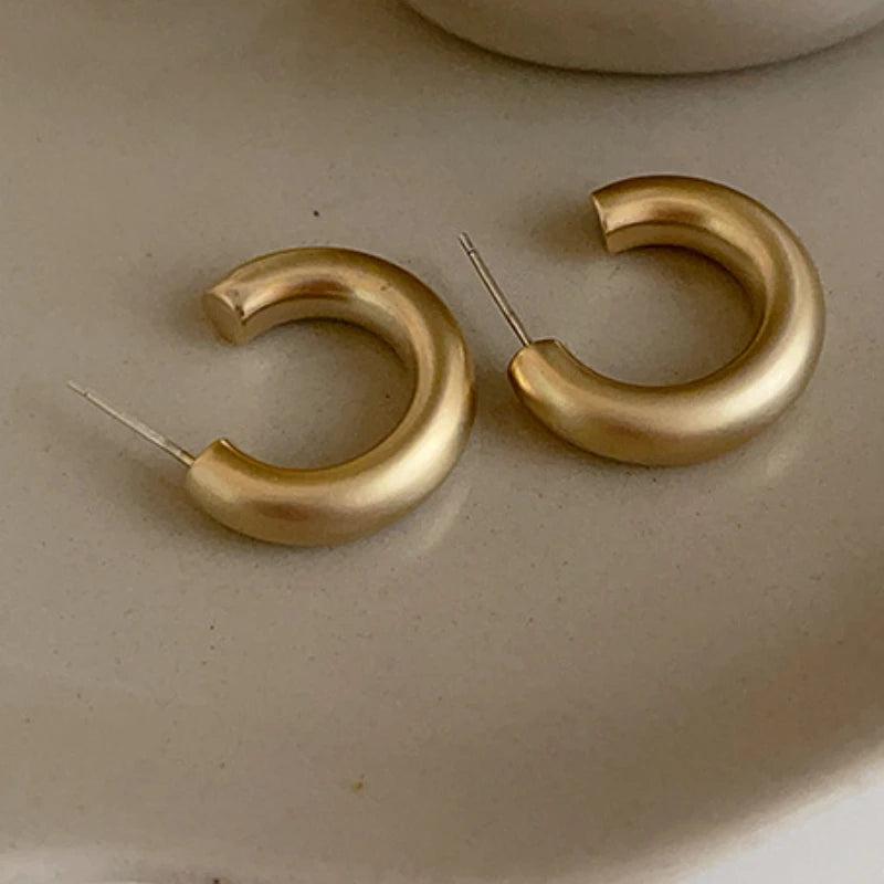 Bilandi 925 Silver Matte Earrings Hot Small Hoops Women