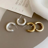 Bilandi 925 Silver Matte Earrings Hot Small Hoops Women