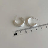 Bilandi 925 Silver Matte Earrings Hot Small Hoops Women