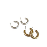 Bilandi 925 Silver Matte Earrings Hot Small Hoops Women