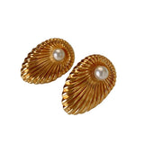 Bilandi Jewelry 925 Silver Stud Earrings with Simulated Pearl