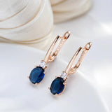 Dark Zircon Pendant Earrings 585 Party Daily Jewelry Dangle Accessories