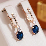 Dark Zircon Pendant Earrings 585 Party Daily Jewelry Dangle Accessories