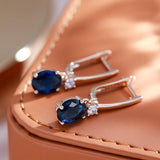 Dark Zircon Pendant Earrings 585 Party Daily Jewelry Dangle Accessories