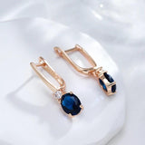 Dark Zircon Pendant Earrings 585 Party Daily Jewelry Dangle Accessories