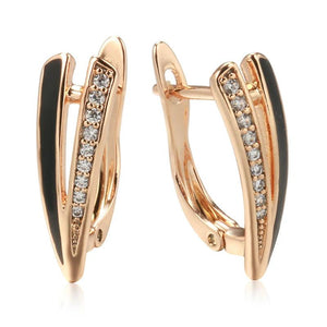 Zircon Gothic Clip Earrings 585 Rose Jewelry