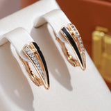 Zircon Gothic Clip Earrings 585 Rose Jewelry
