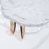 Zircon Gothic Clip Earrings 585 Rose Jewelry