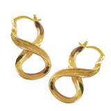 Smooth Earrings for Women 18K Plating Large Number Eight Hoop