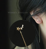 925 Silver Tassel Stud Earrings for Women
