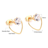 12Pairs Heart CZ Star Silver Earring Sets