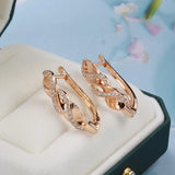 Zircon Crossing Pendant Earrings, Wedding Jewelry