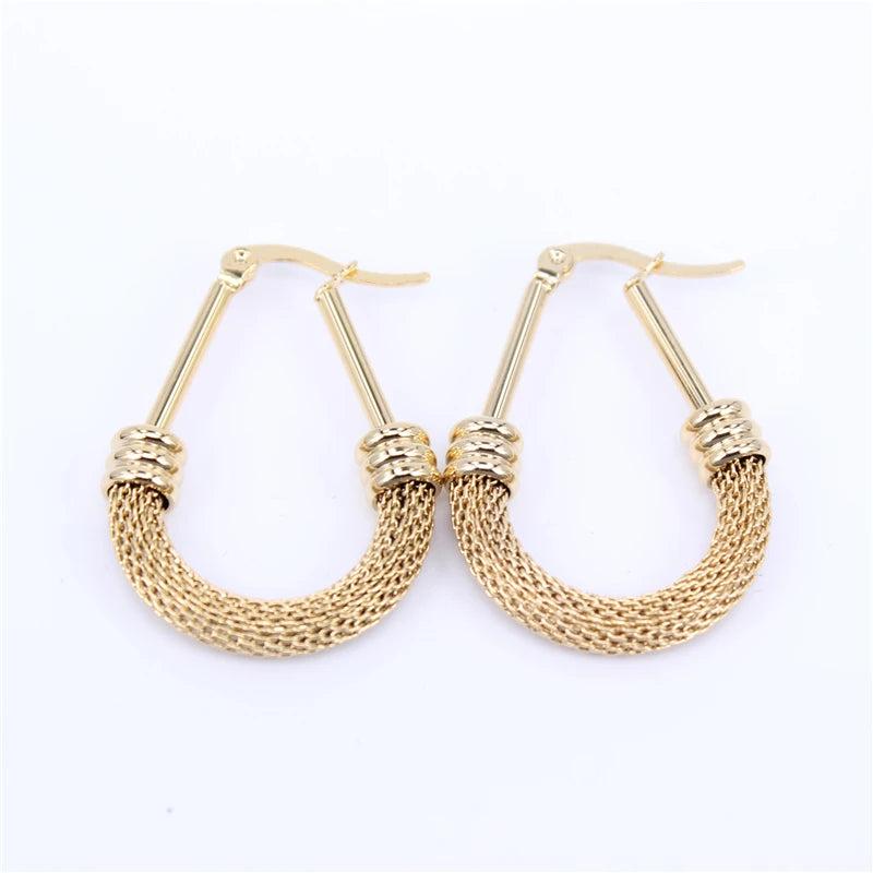 Round Hoop Earrings Wedding Element Women LHEH13