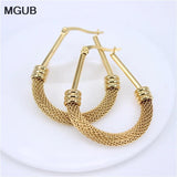 Round Hoop Earrings Wedding Element Women LHEH13