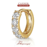 925 Silver Diamond Hoop Earring 18K Fine Jewelry Wedding Party