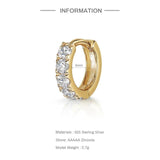 925 Silver Diamond Hoop Earring 18K Fine Jewelry Wedding Party