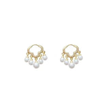 Cloud Pearl Pendant Hoop Earrings for Women