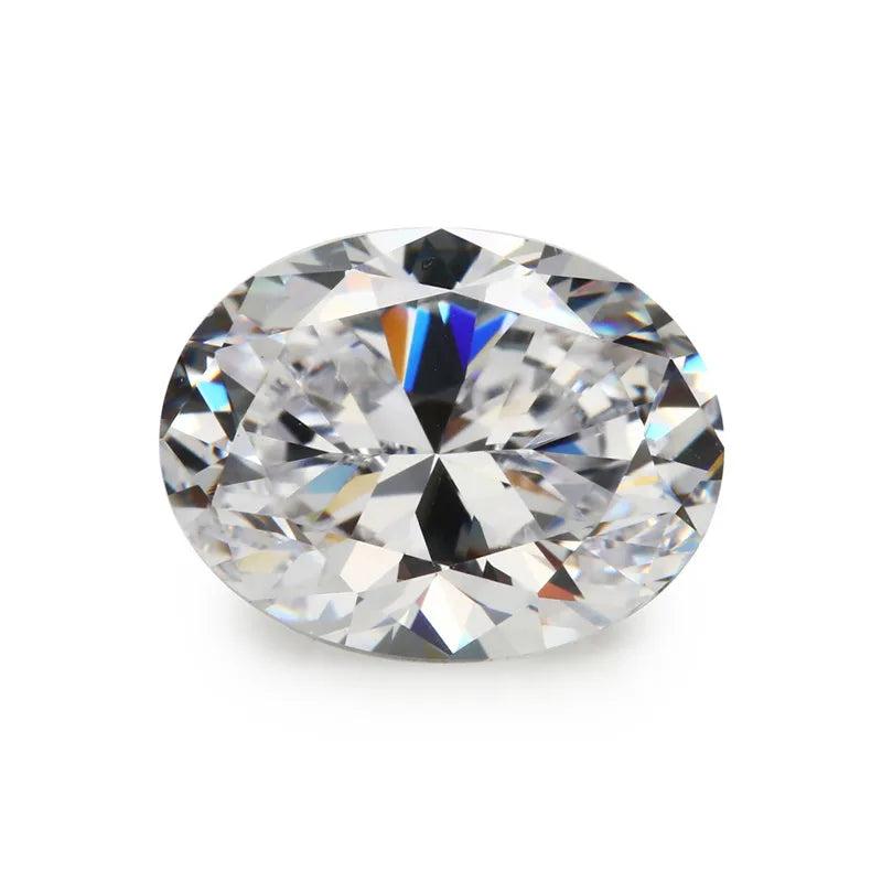 5A Loose Oval CZ Synthetic Gems 2x3~13x18mm for Jewelry