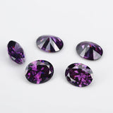 5A Loose Oval CZ Synthetic Gems 2x3~13x18mm for Jewelry