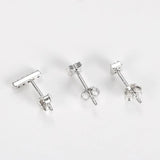 S925 Sterling Silver Stud Earring 3pcs/Set Zircon Ear Rings for Women