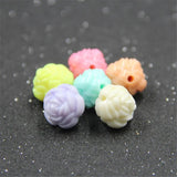100pcs 14mm Mixed Acrylic Rose Flower Beads Jewelry Accessory