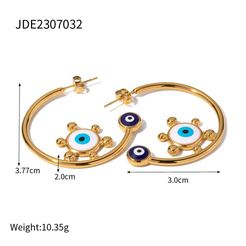 Uworld Devil Eye 18K Plated Stainless Steel Set