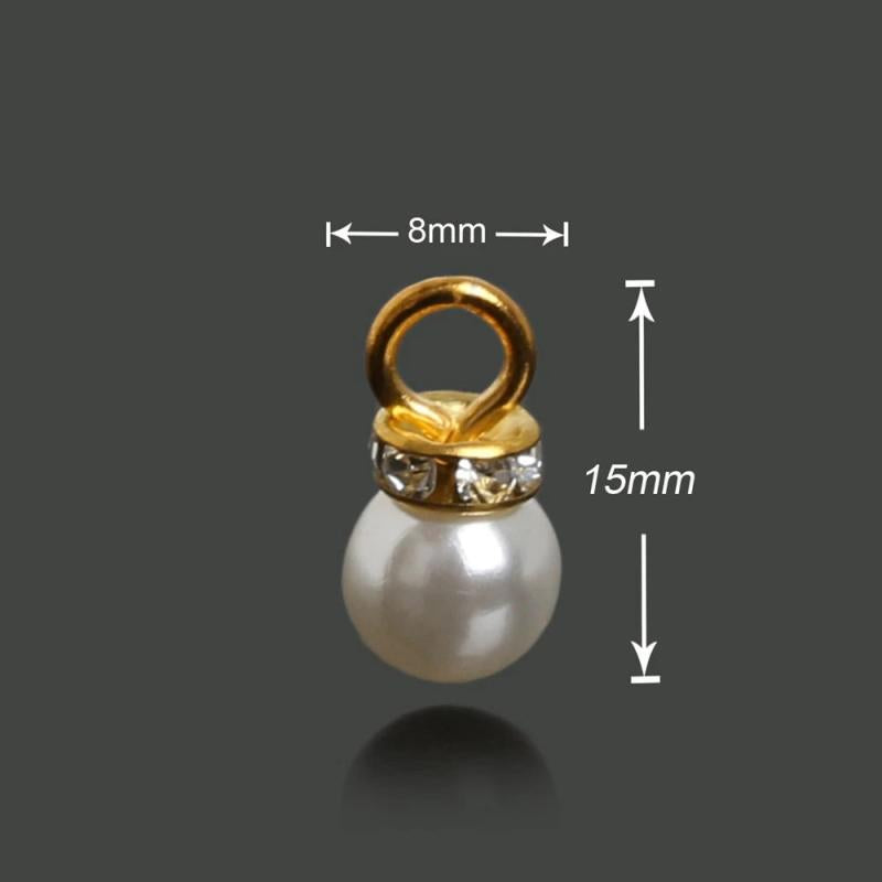 Round Bubbles ABS Crystal Rhinestones Pearl Pendant