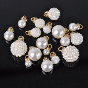 Round Bubbles ABS Crystal Rhinestones Pearl Pendant