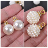 Round Bubbles ABS Crystal Rhinestones Pearl Pendant