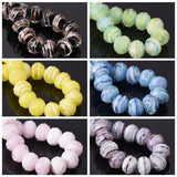12x8mm Faceted Opaque Lampwork Glass Spacer Beads