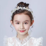 Bohemian Girls Pearl Hair Headdress Flower Wreath Headband
