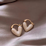 French Romance V U Letter Pendant Earrings Acrylic Retro Charm Women's Jewelry