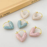 French Romance V U Letter Pendant Earrings Acrylic Retro Charm Women's Jewelry