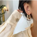 French Romance V U Letter Pendant Earrings Acrylic Retro Charm Women's Jewelry