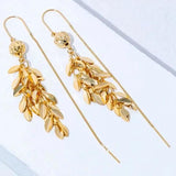 Wheat Tassel Ear Line Earrings Lucky Bead Jewelry Gift