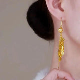 Wheat Tassel Ear Line Earrings Lucky Bead Jewelry Gift