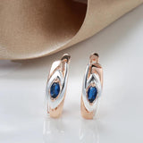 Kinel 585 Rose Mixed Natural Zircon Drop Earrings for Women