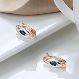 Kinel 585 Rose Mixed Natural Zircon Drop Earrings for Women
